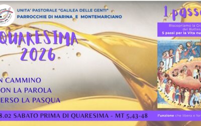 Camminare con la Parola in Quaresima – Sabato prima settimana di Quaresima