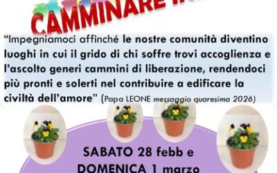 Il gruppo CARITAS di Marina in questo tempo di quaresima propone alla Comunità parrocchiale un cammino verso la Pasqua di Fraternità