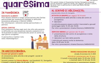 Le proposte della Caritas Diocesana per la Quaresima 2026
