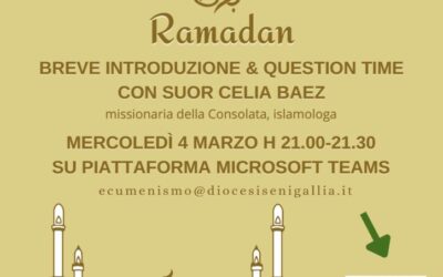 “Che cos’è il Ramadan”. Breve introduzione & question time mercoledì 4 marzo alle ore 21.00 online