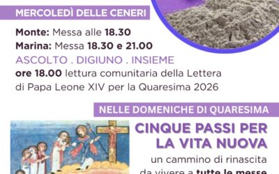 Mercoledì delle Ceneri – Programma Unità Pastorale Galilea delle Genti