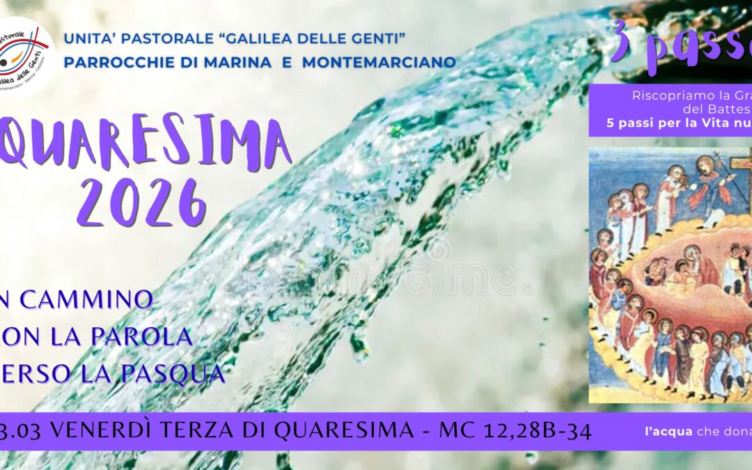 Camminare con la Parola in Quaresima – Venerdì terza settimana di Quaresima