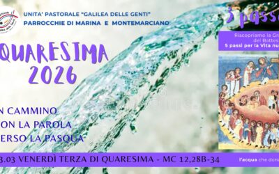 Camminare con la Parola in Quaresima – Venerdì terza settimana di Quaresima