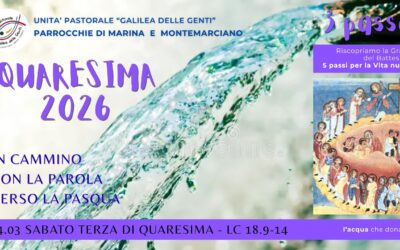 Camminare con la Parola in Quaresima – Sabato terza settimana di Quaresima