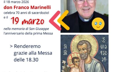 70 anni di sacerdozio di don Franco Marinelli il 18 marzo 2026