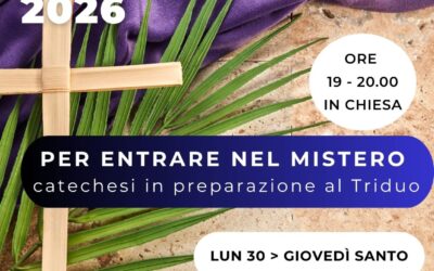 Diretta facebook ore 19,15 incontri preparazione del triduo