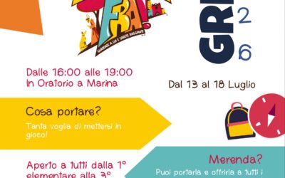 È tempo di estate… ed è tempo di GREST! Dal 13 al 18 luglio 2026 in Oratorio a Marina