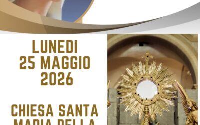 Adorazione Eucaristica sabato 25 maggio Chiesa di Santa Maria della Neve e San Rocco di Marina di Montemarciano ore 21,00