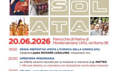 Festa degli Amici della Consolata – Sabato 20 giugno, ore 19:00-22:30 – Parrocchia di Marina di Montemarciano