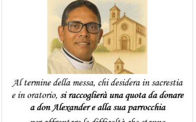 Don Alexander viene a trovare la parrocchia di Montemarciano – sabato 4 luglio ore 18,30