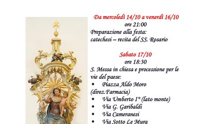 Festa Madonna del Rosario 2026 – Sabato 17 ottobre  2026 ore 18,30 – Chiesa San Pietro Apostolo a Montemarciano