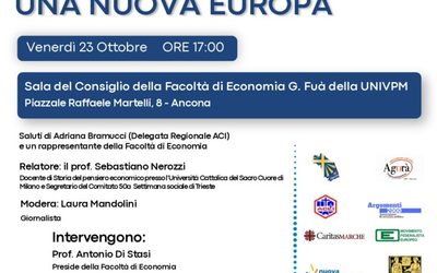Un codice per una nuova Europa – venerdì 23 Ottobre 2026 ore 17:00 Ancona, Facoltà di Economia della UNIVPM