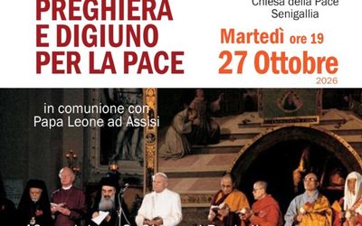 “Pace disarmata e disarmante”: il 27 ottobre Senigallia prega con Papa Leone ad Assisi – Martedì 27 ottobre 2026, ore 19 – Chiesa di Santa Maria della Pace, Senigallia